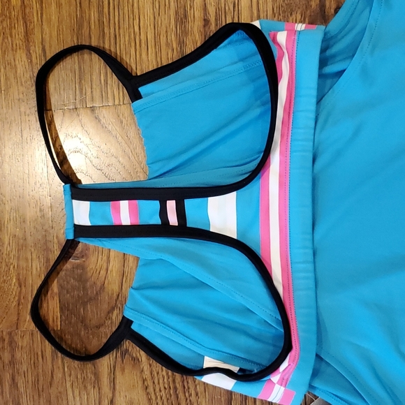 Womens Nike aqua halter style tankini top size S - Picture 4 of 4